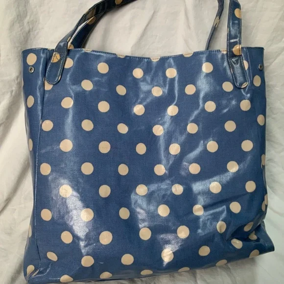 Cath Kidston Blue Polka Dot Tote Bag - Picture 3 of 9